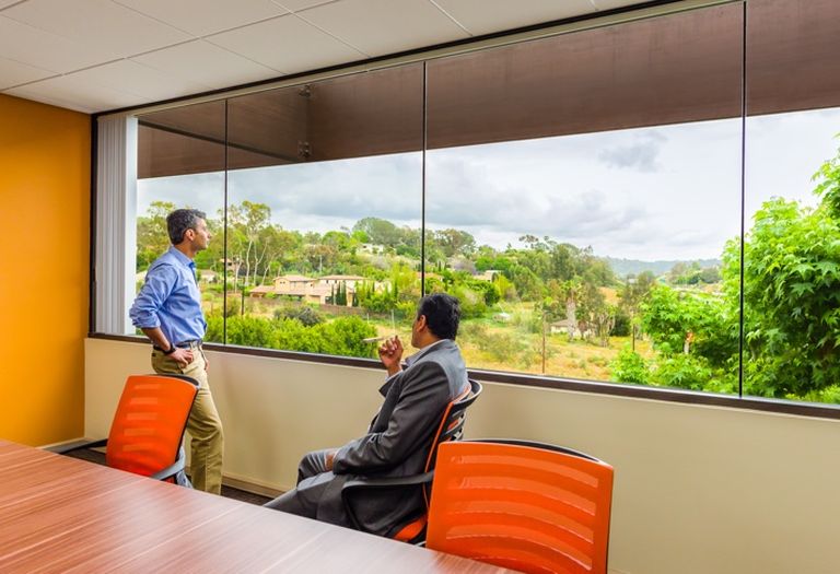 PierCap Partners' office in Del Mar, is just off the I-5, at 445 Marine View Ave, but overlooks a treed area.