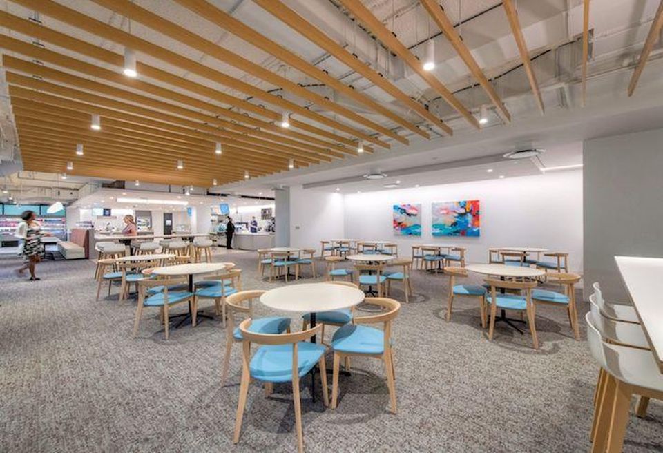 The new eatery, branded as Bistro in the Park, in the 3170 Fairview Park Drive office building.