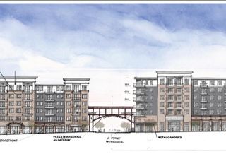 A proposal from Corporate Realty, Inc. would bring to downtown Kannapolis apartments, retail, restaurants, offices and a pedestrian bridge.
