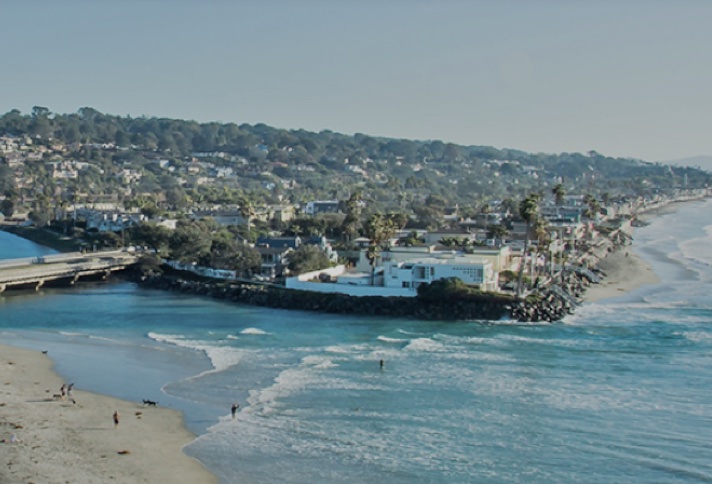 Del Mar, San Diego County's smallest city with just 4,300 permanent residents, has a tourist economy promoted by its pristine beaches and quaint downtown village atmosphere.