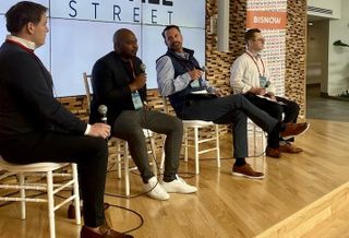Visionbridge Life Sciences' Tim Stoll, The Davis Cos.' Patrick Kimble, Colliers' Kevin Hanna and Aaron Jodka.