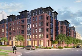 A rendering of Zom Living and Mitsui Fudosan's planned apartment project in Bethesda