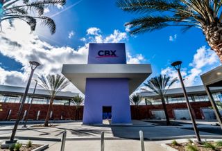 Entrance to the Cross-Border Xpress Terminal bridge in Otay Mesa.