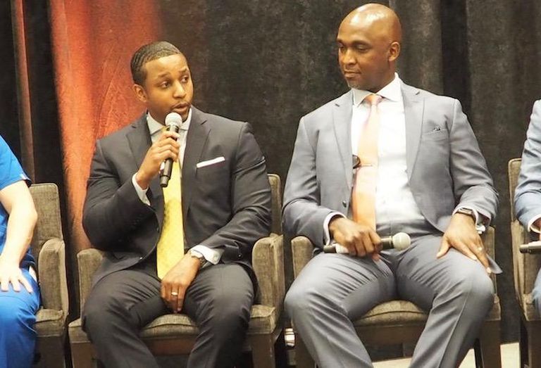 Howard University College of Medicine's Michael Crawford and WSP's Gary Hamilton
