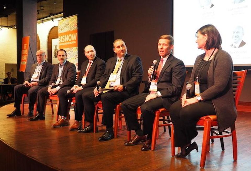 UIPGC's Gerard Heiber, Tech24 Construction's Victor Bonomi, Bozzuto Construction's Mark Weisner, CohnReznick's Eric Rafail, Clark Construction's Lee Delong and Bennett Group's LuAnn Bennett
