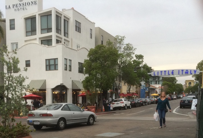 Looking down India St, Little Italy