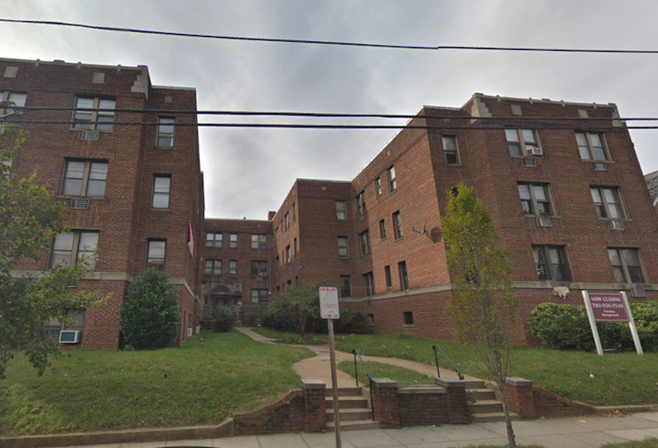 The apartment building at 5616 13th St. NW