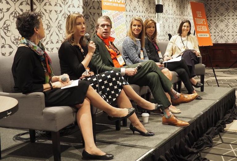 CPDC's Suzanne Welch, Trammell Crow's Cheri Clarke Doyle, Capitol Seniors Housing's Scott Stewart, BCT Architects' Janet Meyer, LandDesign's Gabriela Cañamar Clark and Nixon Peabody's Colette Dafoe
