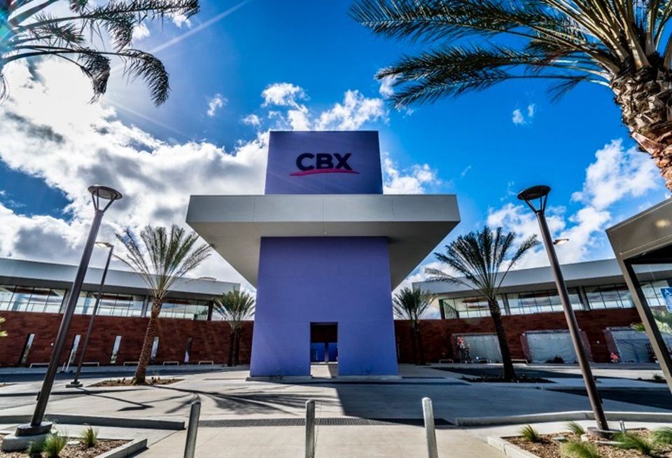 Entrance to the Cross-Border Xpress Terminal bridge in Otay Mesa.