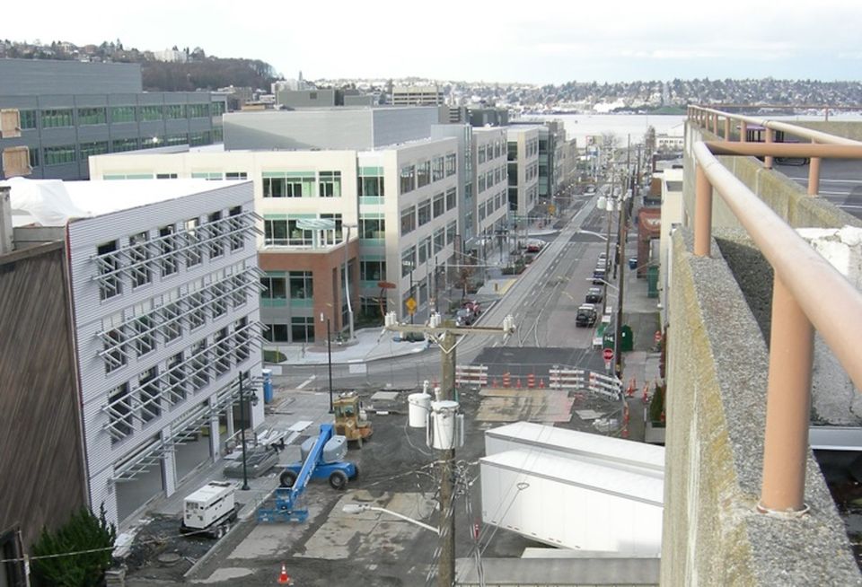 Looking north on Terry Ave N in the South Lake Union neighborhood of Seattle, Wash.