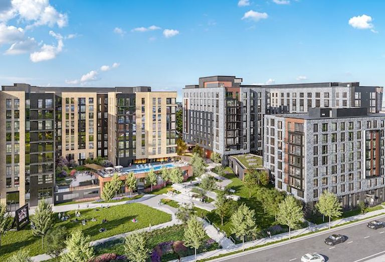 A rendering of Banner Lane, Toll Brothers' 1,100-unit redevelopment of the Sursum Corda community in D.C. 