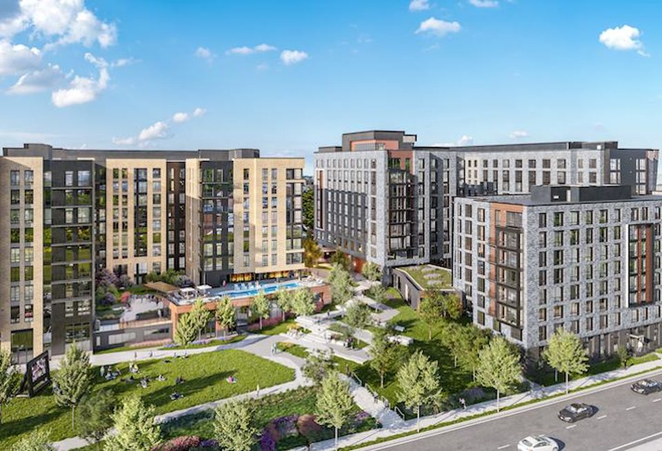A rendering of Banner Lane, Toll Brothers' 1,100-unit redevelopment of the Sursum Corda community in D.C. 