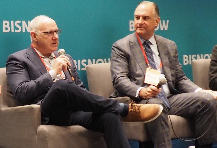 Roadside Development's Richard Lake and Rand Construction's Bob Milkovich at Bisnow's D.C. Construction & Develoment event, Oct. 19, 2022. 