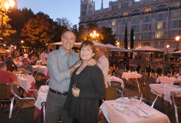 Pete Garcia pictured his wife, Beth Callender, on vacation in Madrid.
