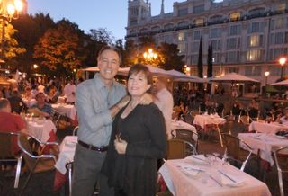 Pete Garcia pictured his wife, Beth Callender, on vacation in Madrid.