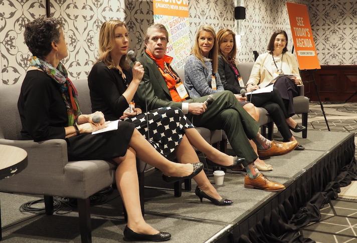 CPDC's Suzanne Welch, Trammell Crow's Cheri Clarke Doyle, Capitol Seniors Housing's Scott Stewart, BCT Architects' Janet Meyer, LandDesign's Gabriela Cañamar Clark and Nixon Peabody's Colette Dafoe