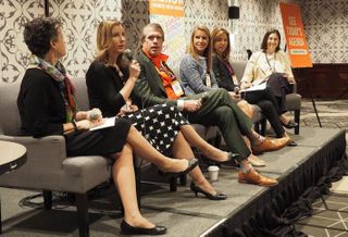CPDC's Suzanne Welch, Trammell Crow's Cheri Clarke Doyle, Capitol Seniors Housing's Scott Stewart, BCT Architects' Janet Meyer, LandDesign's Gabriela Cañamar Clark and Nixon Peabody's Colette Dafoe