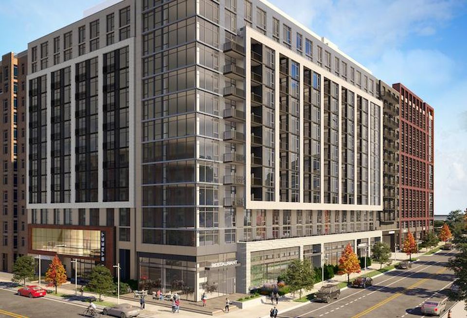A rendering of WC Smith's The Garrett building in Capitol Riverfront.
