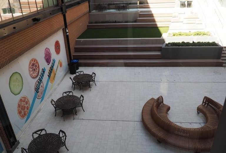 The outdoor courtyard area at Ballston Quarter