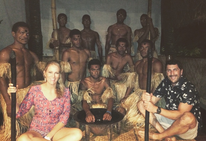 Kaitlin Arduino nd hubby Mike snapped here on their honeymoon last October in Fiji, locals.