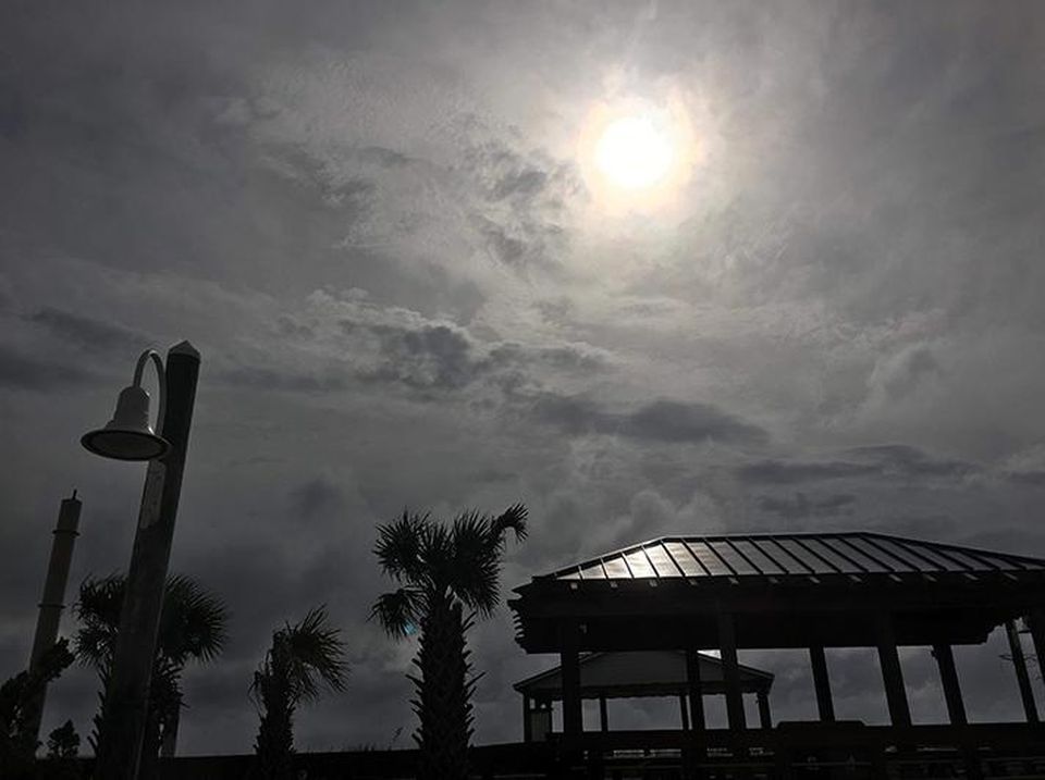 Carolina Beach, N.C., last Thursday, about 30 minutes before the rain began that signaled the beginning of Hurricane Florence.