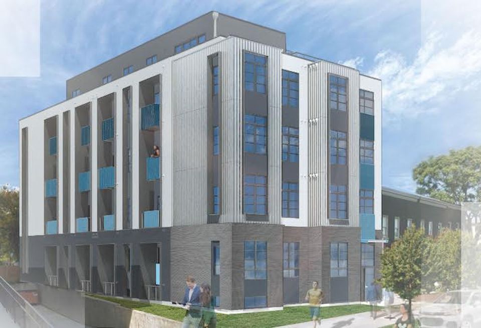 A rendering of the condo project planned at 2310-2312 4th St. NE