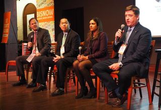 CBRE's David Webb, Artemis Real Estate Partners' Michael Vu, CapitalSource's Sonia Khanna and and EagleBank's Ryan Riel