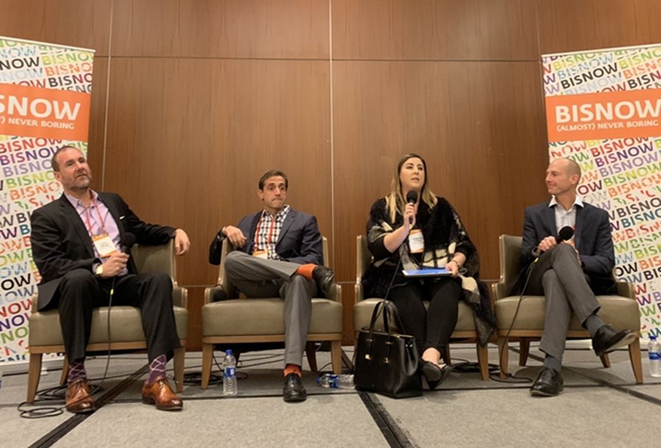 Gabhart Investments CEO Curtis Gabhart, who moderated, Meridian Capital Group Managing Director Seth Grossman, Housing on Merit Executive Director Jennifer Litwak and MG Properties Chief Investment Officer Paul Kaseburg.