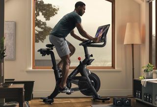A Peloton bike. 