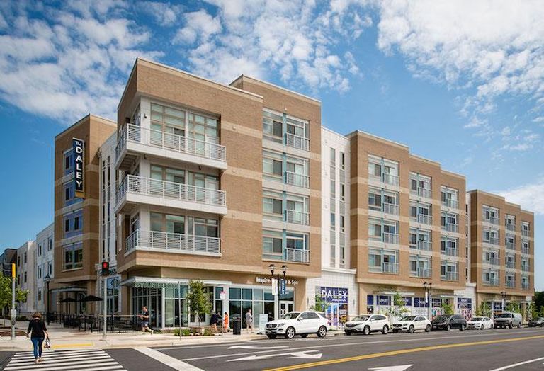 The Daley, a 333-unit apartment building with retail near the Shady Grove Metro station. 