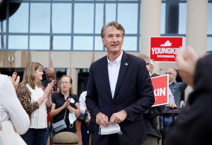 Virginia Governor-Elect Glenn Youngkin casting an early vote in Fairfax in September.