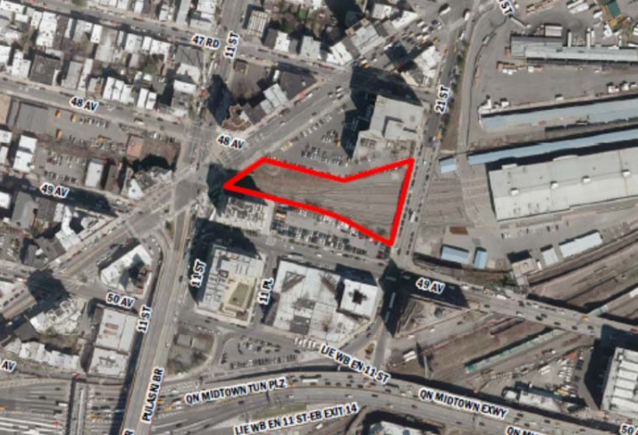 The site of the RFP New York City released along Jackson Avenue in Long Island City