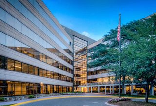 The office building at 3170 Fairview Park Drive in Falls Church. 