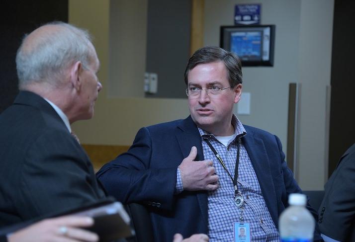 Amazon executive Dave Clark (right) meeting with then-Secretary of Homeland Security John Kelly in 2017. Amazon executive Dave Clark (right) meeting with then-Secretary of Homeland Security John Kelly in 2017.
