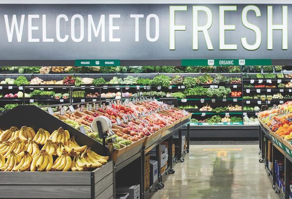 An Amazon Fresh grocery store.