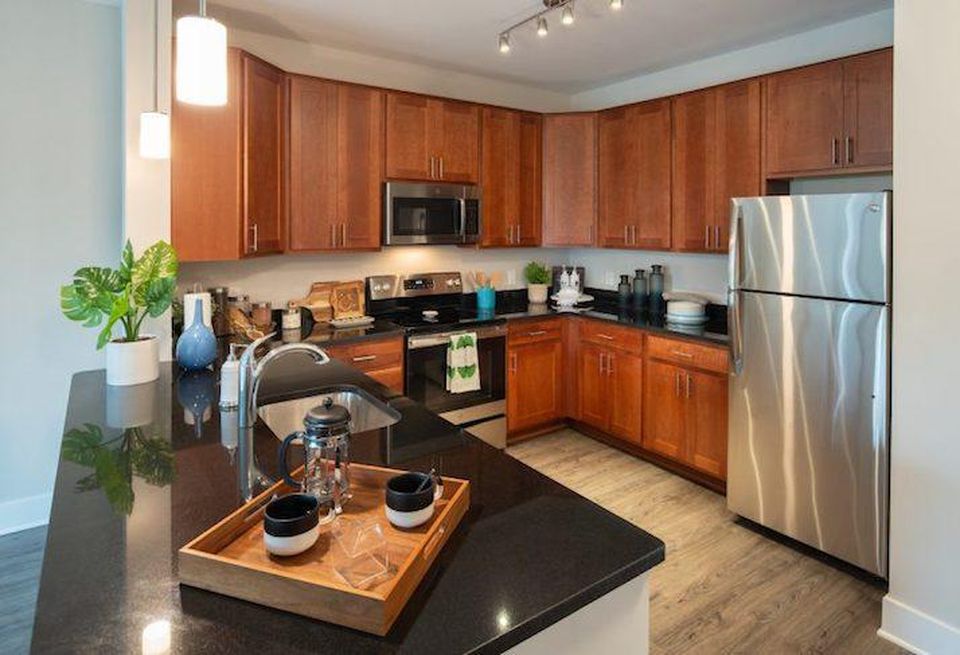 A model unit in The Elms at Century apartment building