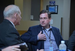 Amazon executive Dave Clark (right) meeting with then-Secretary of Homeland Security John Kelly in 2017. 