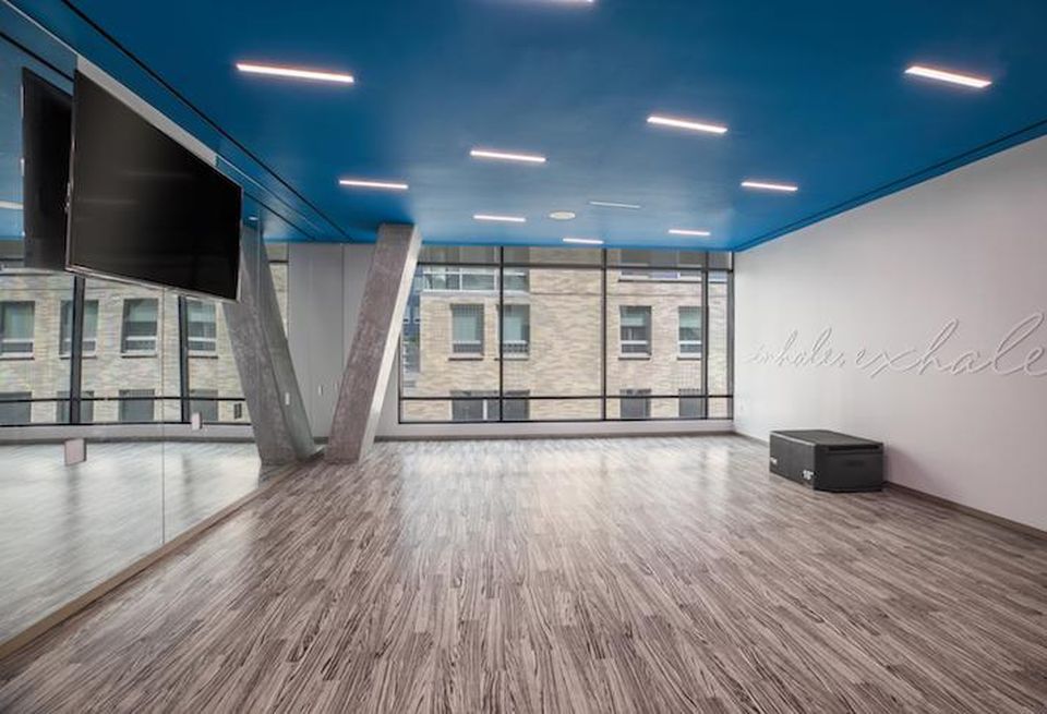 The yoga studio at The Kelvin apartment building in D.C. 