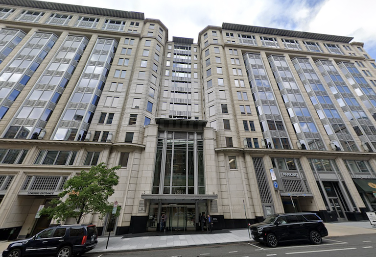 The District Center office building at 555 12th St. NW. 