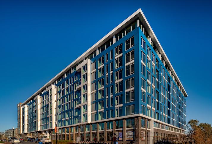 The 453-unit Watermark apartment building, which Douglas converted from a former Coast Guard office building.  