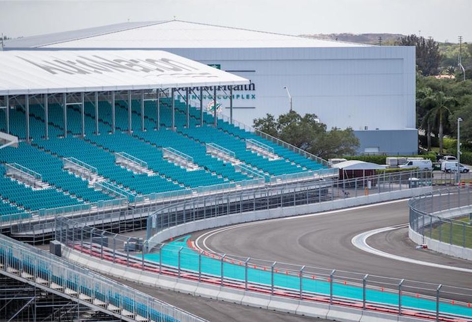One of the 19 corners on the track for the Miami Grand Prix.