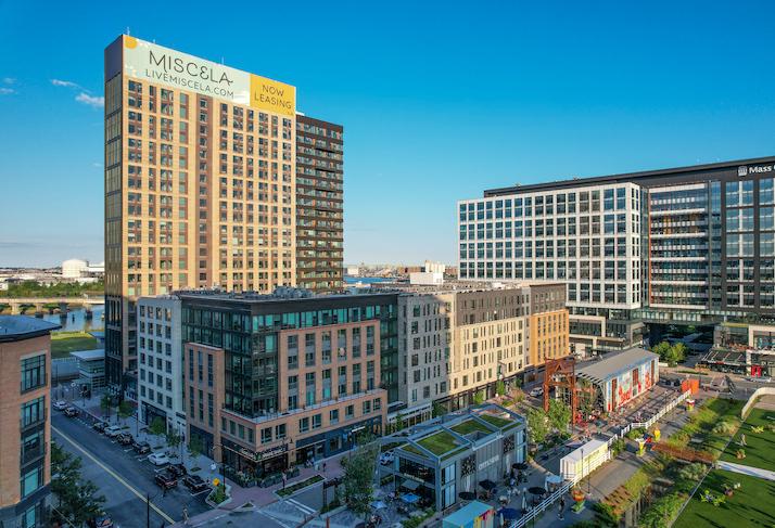 The Assembly Row mixed-use development in Somerville. 