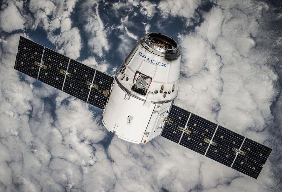 A Space X satellite, sitting far above the world.