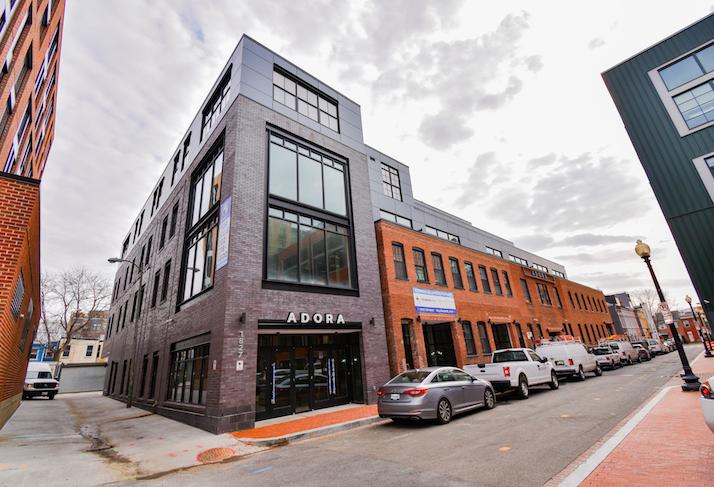 The Adora mixed-use project, a conversion of the Holzbeierlein Bakery building at 1827 Wiltberger St. NW. 