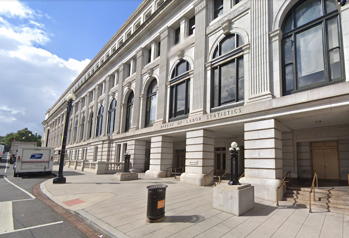The Bureau of Labor Statistics headquarters at 2 Massachusetts Ave. NW