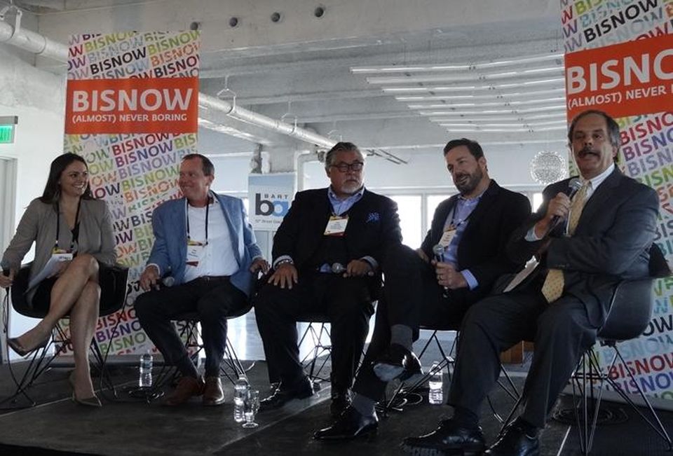 Lucid's Courtenay Dill, who moderated, Cushman & Wakefield's John Dolby, California Capital & Investment Group Phil Tagami, Citrine Advisors' Jerry Smith and Transwestern's Ed Del Beccaro