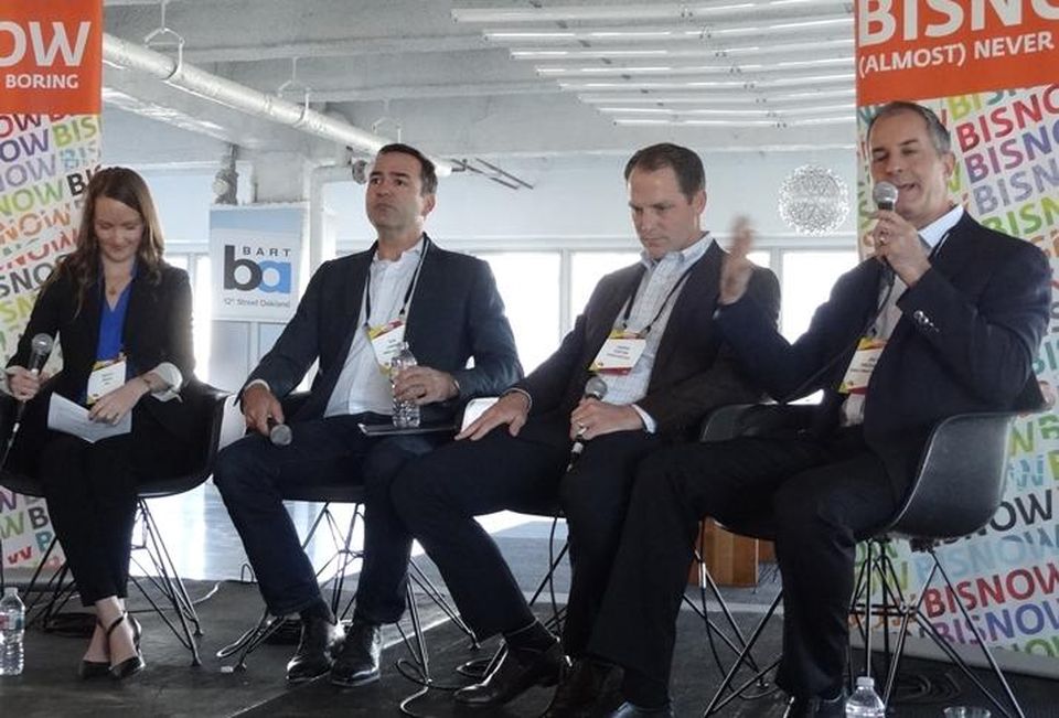 AISC's Kristy Davis, Lowney Architecture's Ken Lowney, Boston Properties' Aaron Fenton and Charles Pankow Builders' Bret Firebaugh