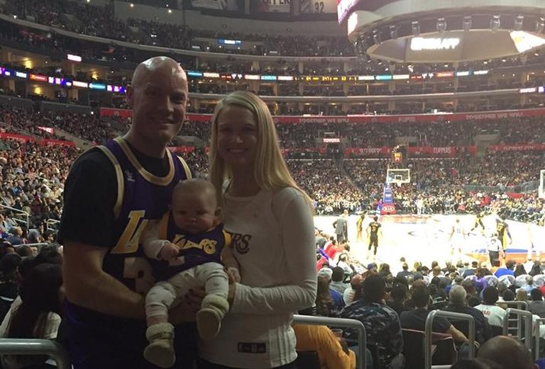 Rohan a'Beckett with wife, Nicole, and daughter, Zelle