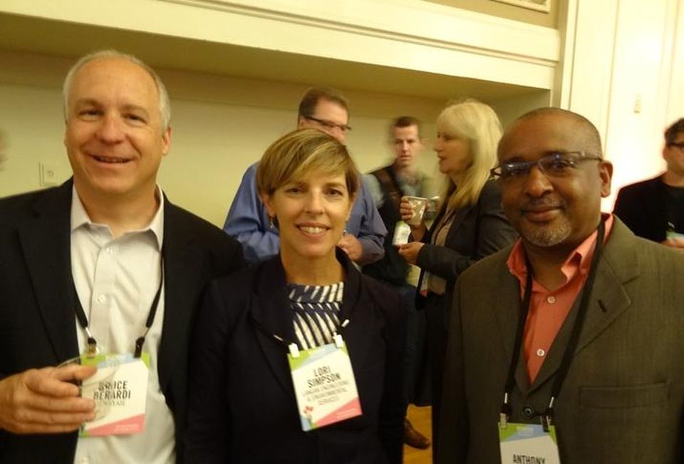 Lendlease's Bruce Berardi, Langan Engineering & Environmental Services' Lori Simpson and Lendlease's Anthony Bracks