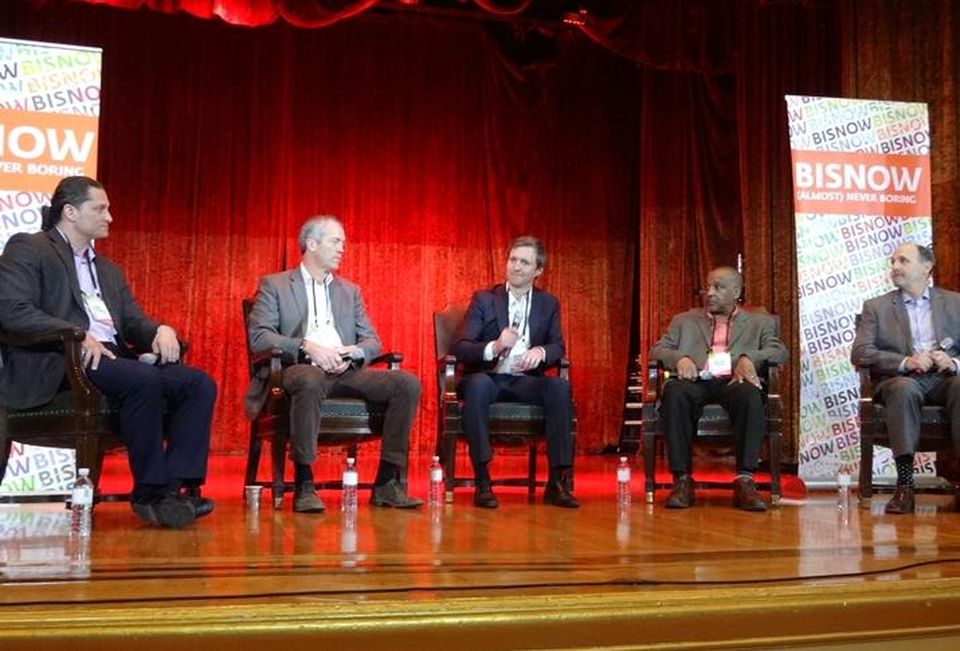 MBH Architects' David Delasantos, City Ventures' Phil Kerr, Gerding Edlen's Brent Gaulke, Lendlease's Anthony Bracks and Polaris Pacific's Paul Zeger